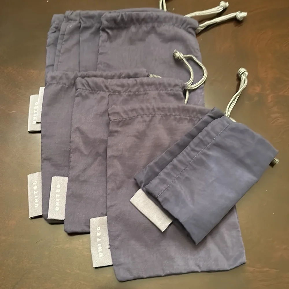 Bundle of 8 UNITED Small 7.5”X 5.5”Drawstring Dust Bags